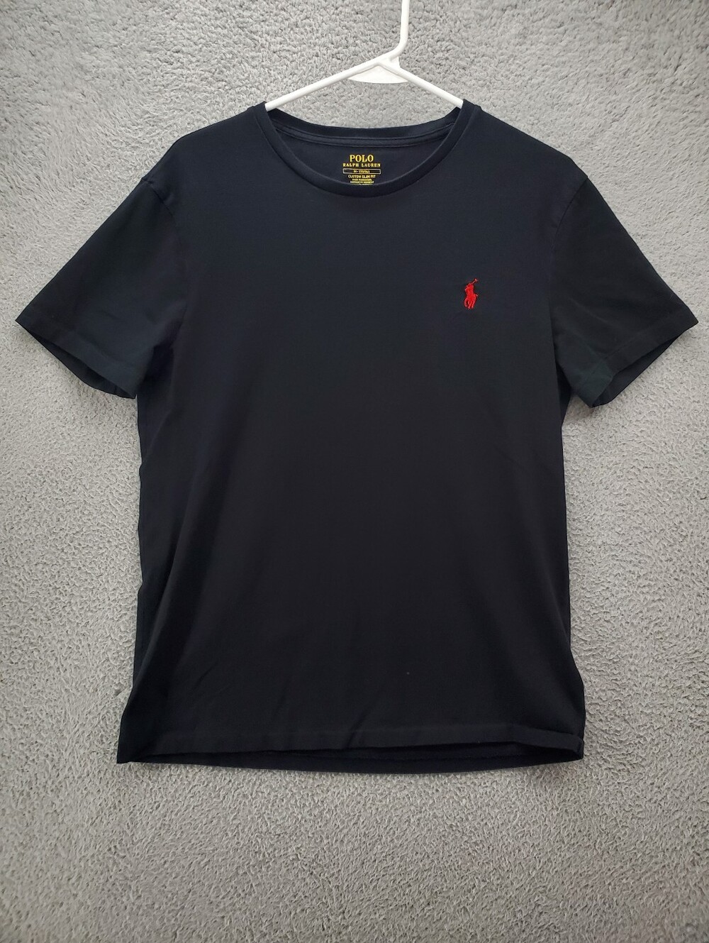 Polo Ralph Lauren T Shirt Mens Medium Black Custom Slim Fit
